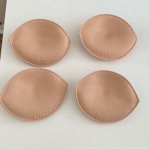 Set of 2-Nude Push-Up Silicone Bra Inserts- Size B/C